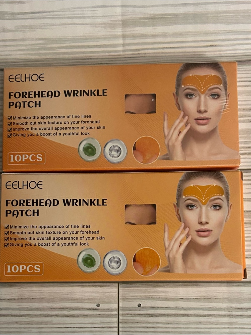 Eelhoe Forehead Wrinkle Patches, a 10-piece skincare treatment - Set of 2